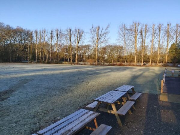 Birchmere Scout Campsite on a frosty morning